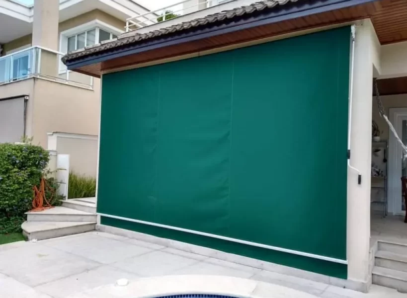 Toldo Cortina em Tecido Acrylic Praia Grande